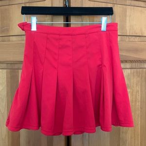 Red cheerleading skirt!